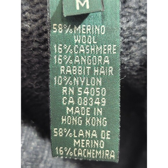 RALPH LAUREN Women's Medium Toggle Closure Hooded‎ Merino Cardigan Sweater EUC - Picture 10 of 13